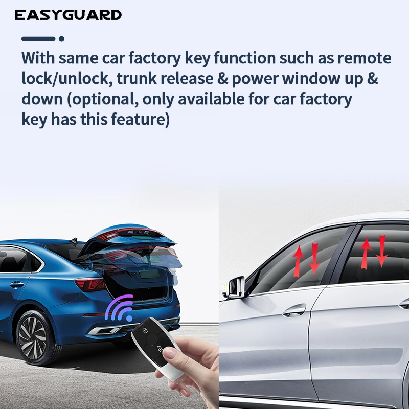 EASYGUARD Smart Key PKE passive keyless entry fit for Benz FBS4 2014+ cars with factory OEM push start button