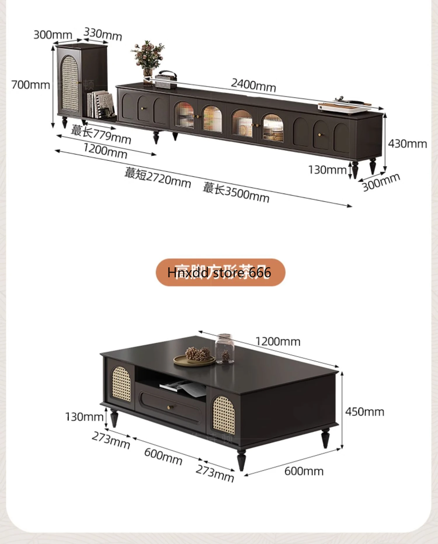 Italian light luxury rock slab TV cabinet coffee table combination floor cabinet modern simple small apartment ultra-thin