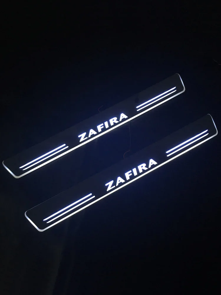 LED Car Pedal Light Logo Custom For Opel Zafira 2015 2016 2017 2018 Pathway Welcome Scuff Lights Door Moving Step Lamps