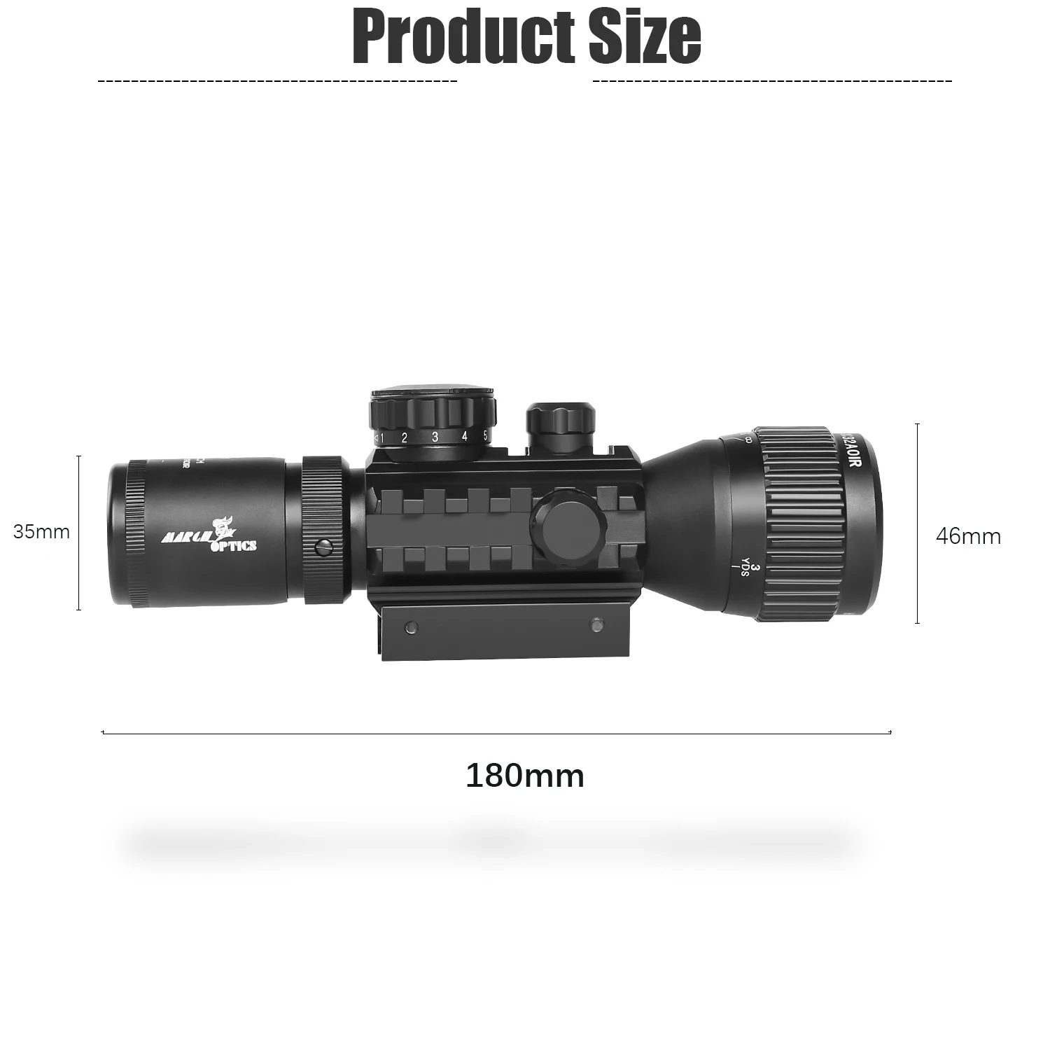 MARCH Optical Riflescope Air Gun Sight HK 3-9X32AOIR Rifle Scope Airsoft Equipments Hunting Lunettes AR15 Collimator view 4