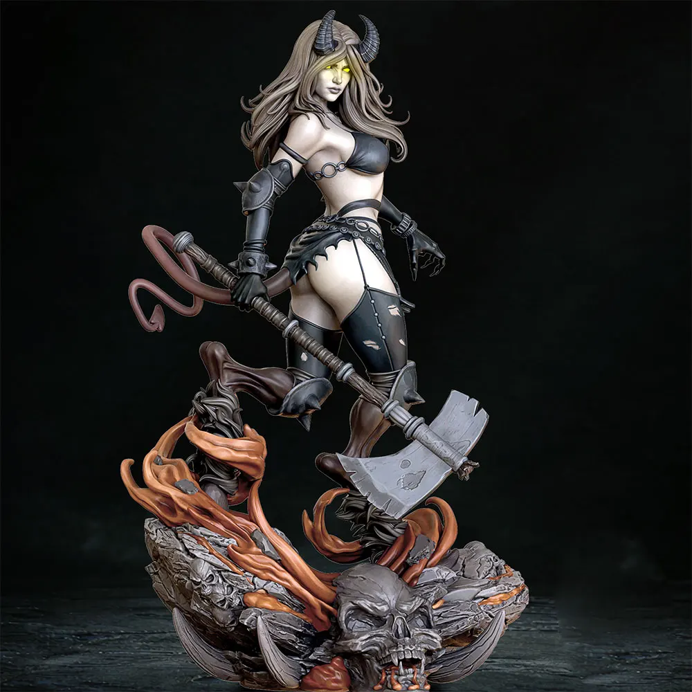 1/24 75mm  NSFW Sexy Girl Resin Model Kits GK Miniature 3D Printed Gray Model Figurine DIY Doll Model Unassembled And Unpainted
