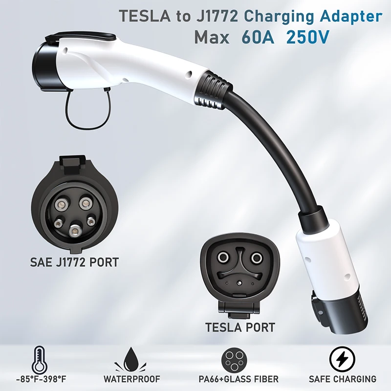 32A 48A Type 1 J1772 Ev Charging Plug Sockrt Ev Charger Adapter Connectors For for Tesla