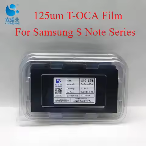 50pcs 125um T-OCA OCA Glue Film For Samsung S8 S9 S10 Plus S20 FE S21 S21 Ultra Note 20 LCD Repair Lamination