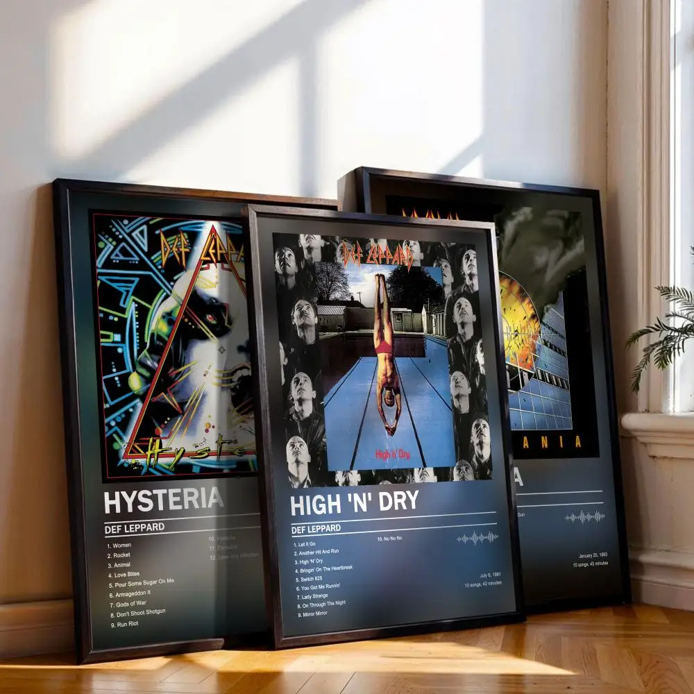 Def L-Leppard Poster, Musikalbum-Cover für Zimmer, Leinwandgemälde, Kunstdruck, Heimwanddekoration, Bild, Geschenk