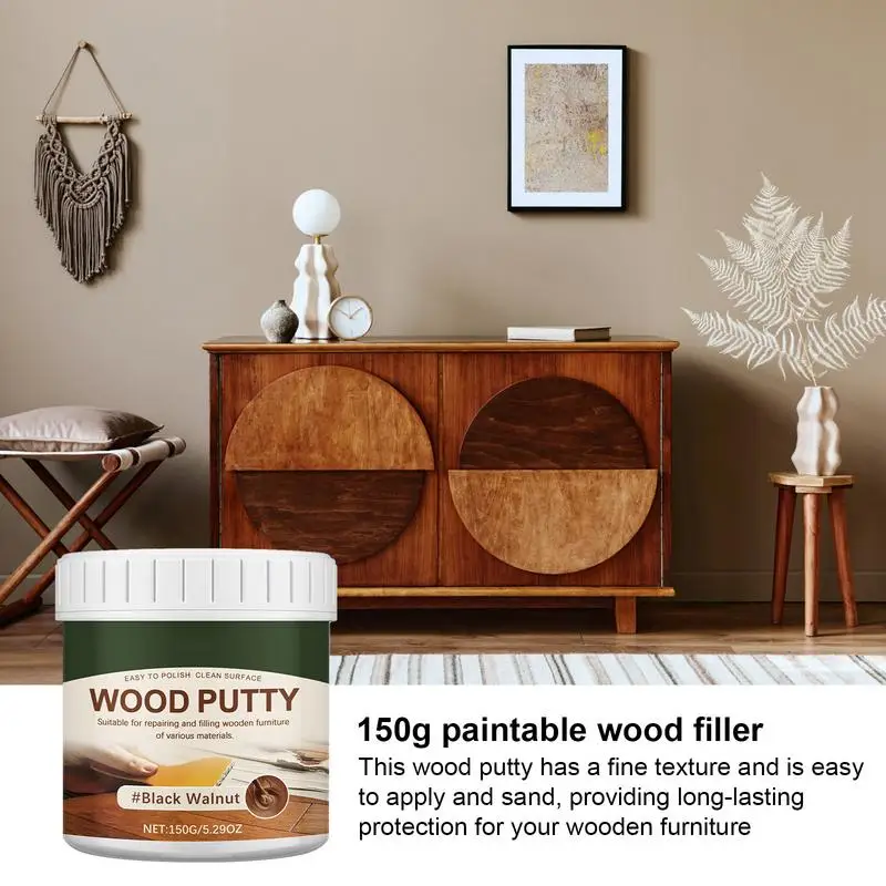 

Wood Putty Filler Paintable Multipurpose Wall Putty Hole Repair Wood Furniture Repair Kit Professional Wood Hole Filler