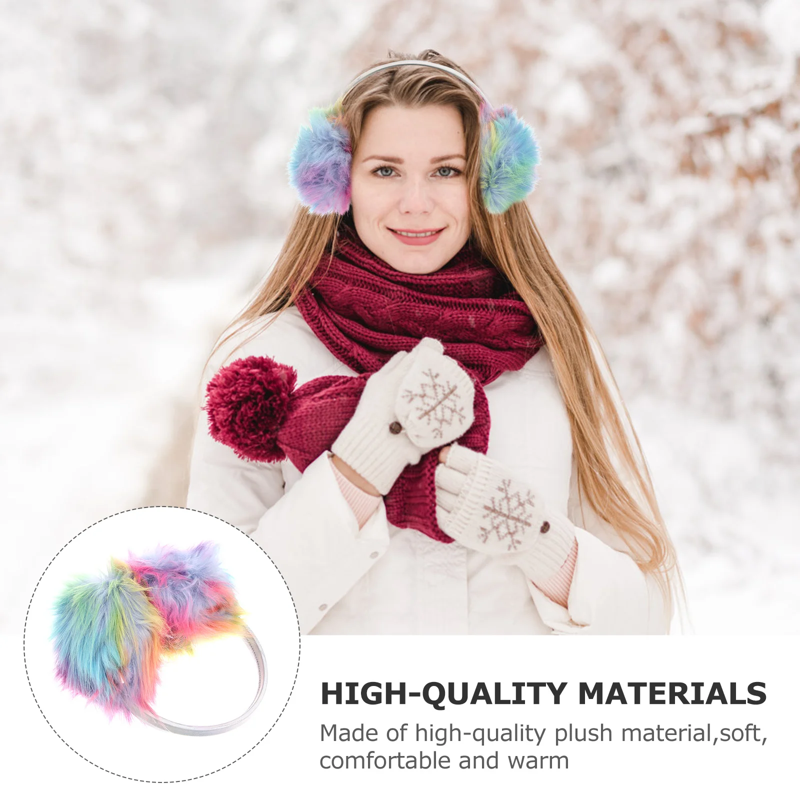 1 قطعة غطاء الأذن الدافئة الأخضر مريحة واقية الأذن إفشل ملابس الشتاء الدفء الأذنين الطقس البارد القبعات أغطية الرأس مريحة #6