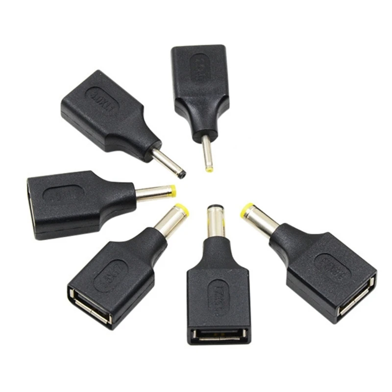 Convertidor de enchufe de alimentación USB, 1 piezas, a 5,5x2,5, 5,5x2,1, 4,8x1,7, 4,0x1,7, 5,5x1,7, 2,5x0,7, 3,0x1,1, 3,5x1,35mm
