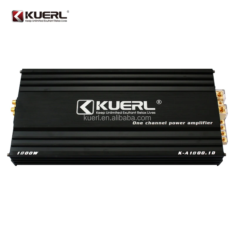 2025 factory New Aluminium Material 12V 1800W High Power Class D Monoblock Digital Car Audio Amplifier
