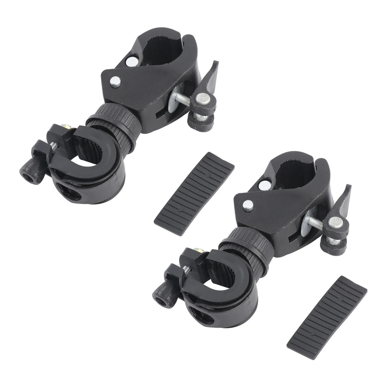 

2 Pcs Torch Headlight Stand LED Flashlight Bike Mount Multifunction Rack Handlebar