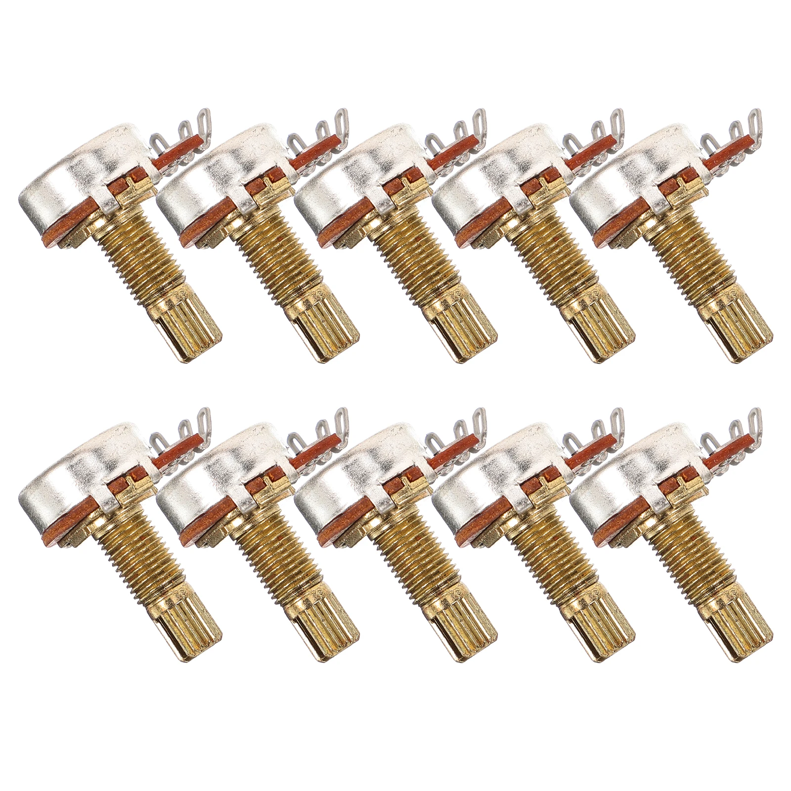 

10Pcs Guitar Volume Control Potentiometer 250K Pots for Guitars Stable Performance Easy to Install Musician Gift