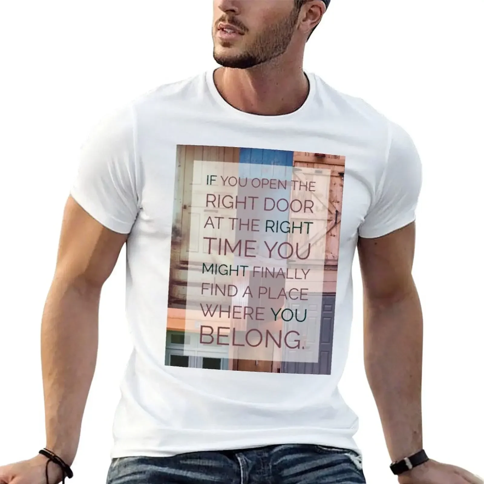 /Every Heart A Doorway T-Shirt summer tops vintage graphic tee designer shirts mens fashion