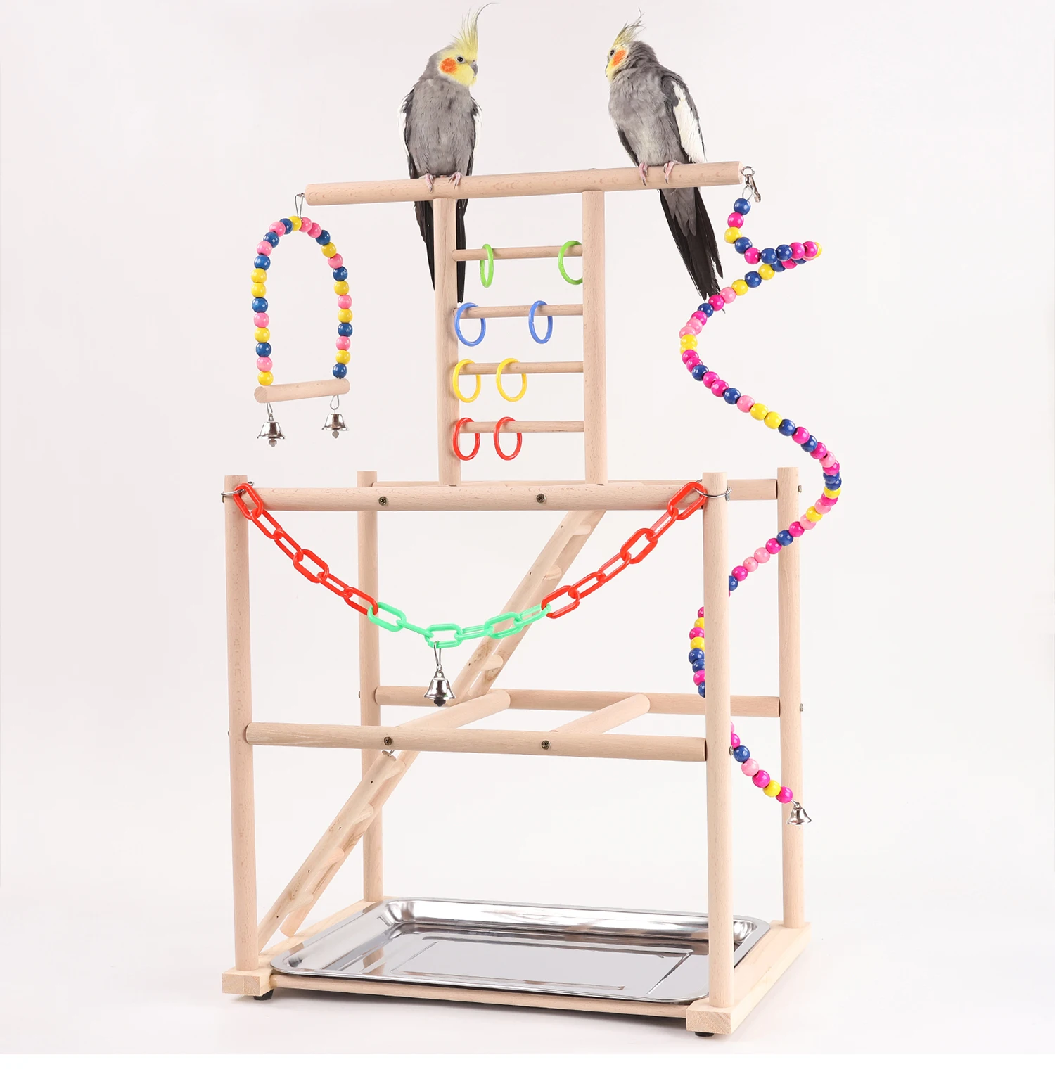 

Parrot Ladder Station Frame Climbing Stairs Air Station Frame Parrot Toy Decompression And Boredom Toy Claw Sharpening Swing