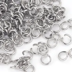 200pcs Stainless Steel Open Jump Rings For Jewelry Making Supplies DIY O-ring Connectors For Jewelry Materials Parts Wholesale