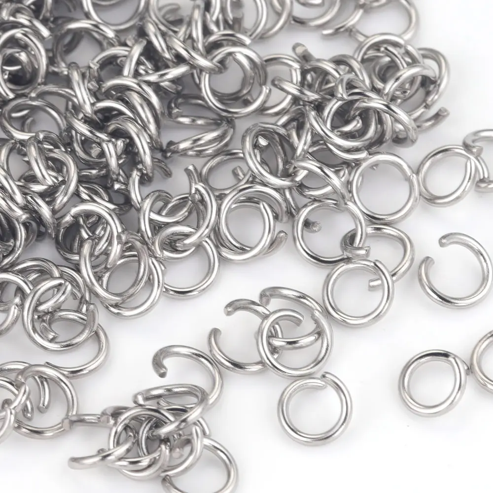 200 sztuk otwarte pierścienie skokowe ze stali nierdzewnej na materiały do ​​wyrobu biżuterii DIY złącza typu o-ring do materiałów jubilerskich części hurtowo