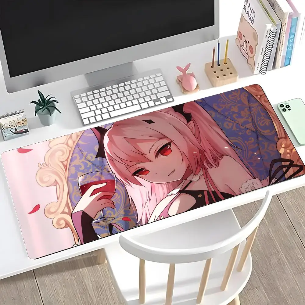 

Коврик для мыши S-Seraph of the E-End, большой игровой коврик с закрытыми краями, утолщенный, для компьютера, клавиатуры, стола