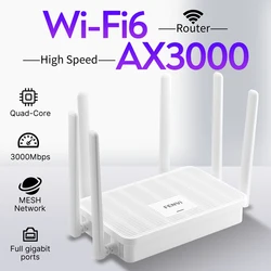 Fengvi-wifiルーターax3000, 2.4/5.0 GHz,ギガビット,5g, 6アンテナ,ネットワークエクステンダー