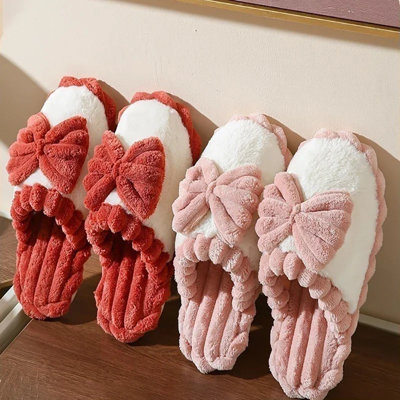 Winter Women Fluffy Slippers Warm Platform Anti Slip Comfortable House Shoes Lovely Indoor Outdoor Couple Slippers Men Women