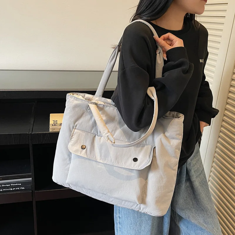المرأة عادية قماش حمل حقيبة سعة كبيرة جوكر حقيبة كتف محكم عادية بسيطة ركاب حقيبة المدرب لخريف شتاء #2