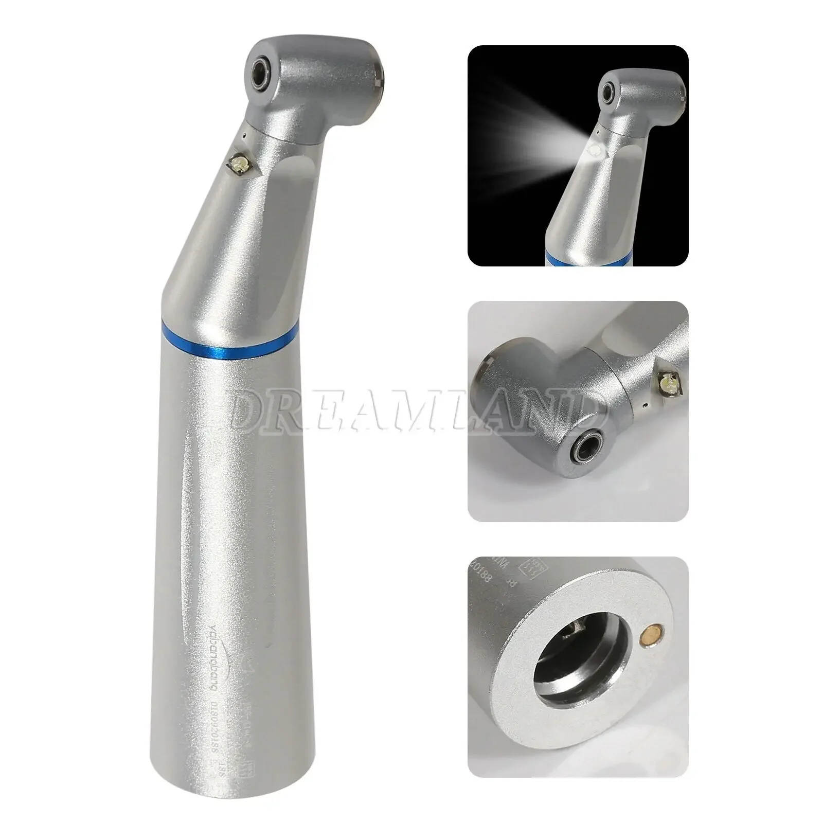 5PCS Dental Fiber Optic Led Light Contra Angle Handpiece Inner Water Spary Slow Low Speed Fit Kavo