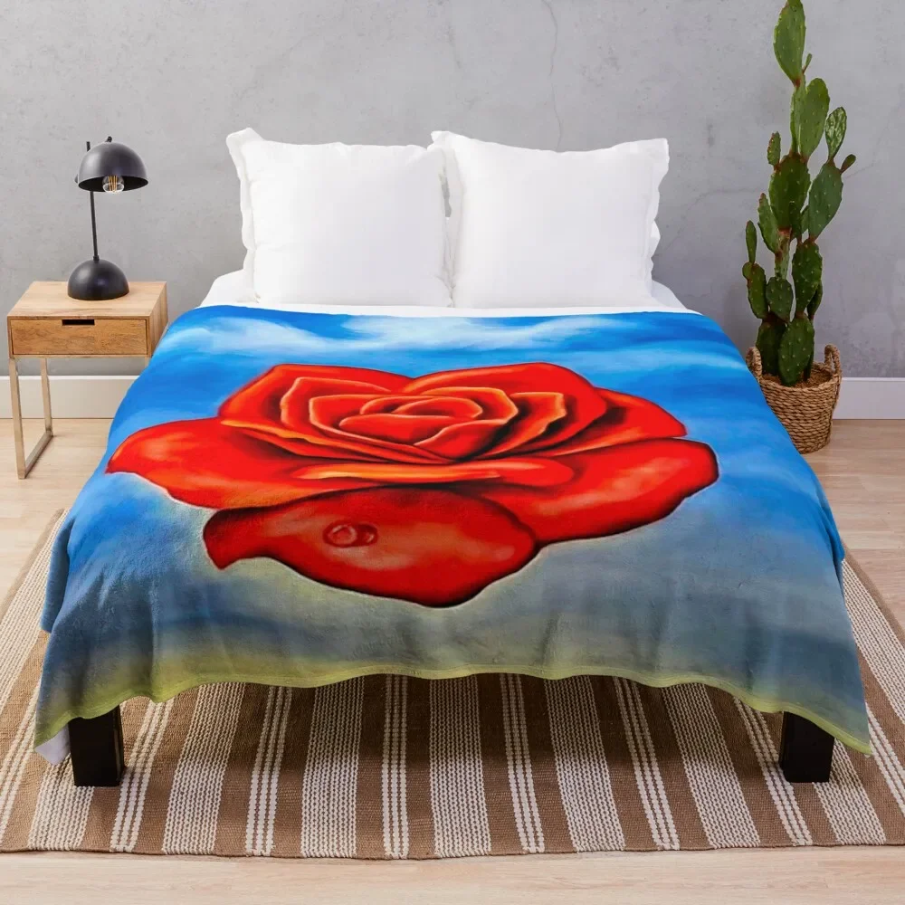 

The Meditative Rose-Salvador Dali Throw Blanket Multi Use Warm Blanket for Living Room Bedroom