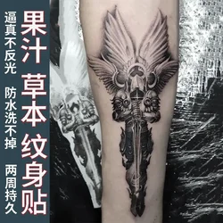 Herbal Armor Angel Tattoo Stickers for Women Man Arm Art Temporary Tattoos Lasting Waterproof Warrior Fake Tattoo Stickers