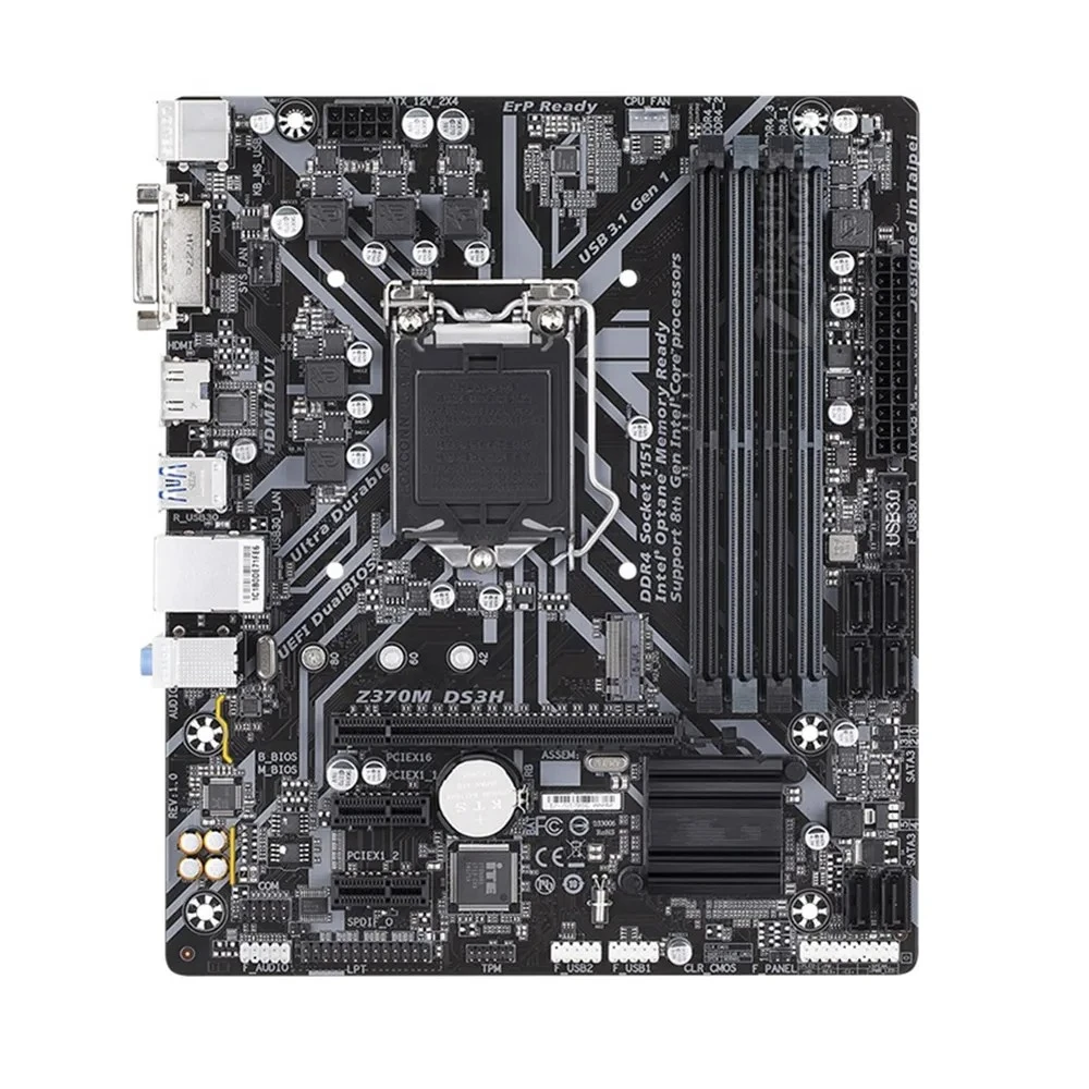 

Для Z370M DS3H материнская плата 64 ГБ LGA 1151 DDR4 Micro ATX материнская плата 100% протестирована, полностью работает