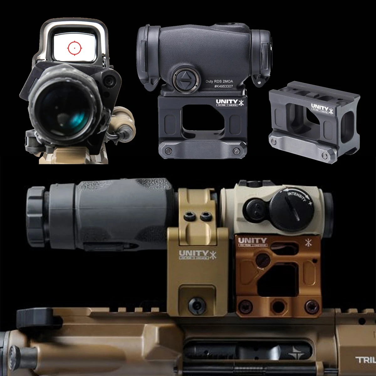 

UNITY Fast Optic FTC 2.26" Mount For Aim T01 T02 CompM5s CompM5b Duty RDS Eotech G33 G43 551 552 553 558 Optic Riser Scope Mount