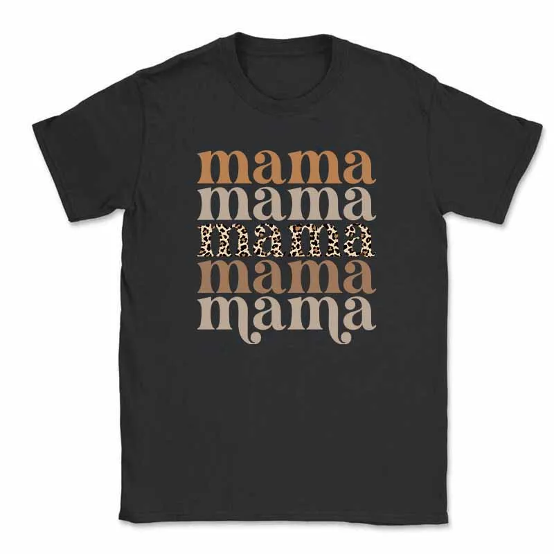 Mother\'s Day Leopard Print Heat DTF Transfer Ptint Patch For T Shirts Hooding MAMA Iron On Transfer Sticker For Clothing