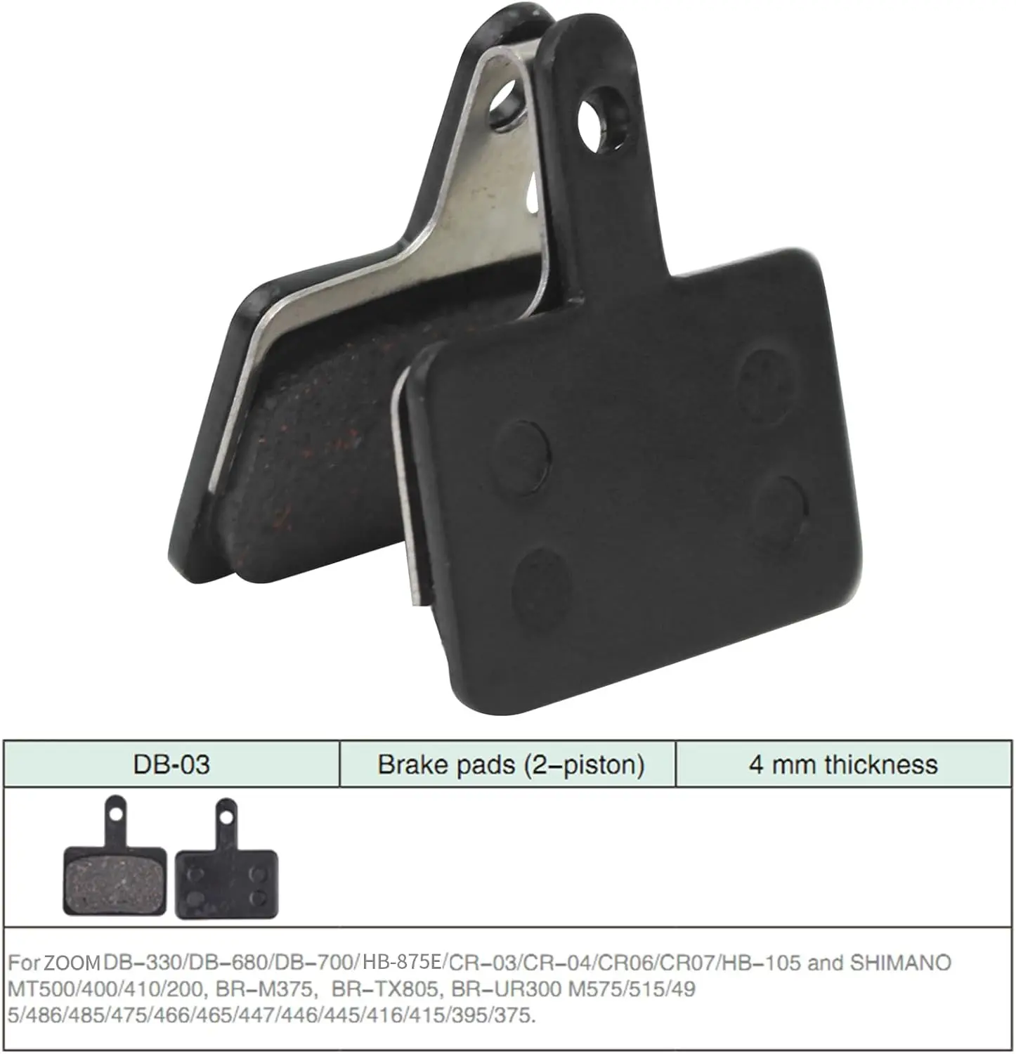 

1 Pair Semi Metal Hydraulic Oil Disc MTB Bike Brake Pads DB-03 For M355 M375 M395 M446 M447 M475 M485 M495 M515 M525 M535 M575