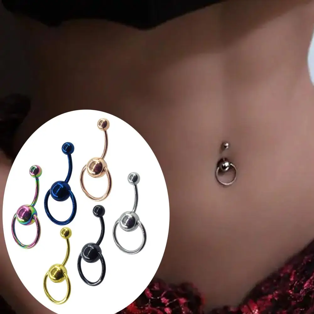 1 Piece 14G Sexy Surgical Steel Navel Piercing Ball CZ Belly Piercing Ombligo Belly Button Rings Nombril Navel Ring Body Jewelry