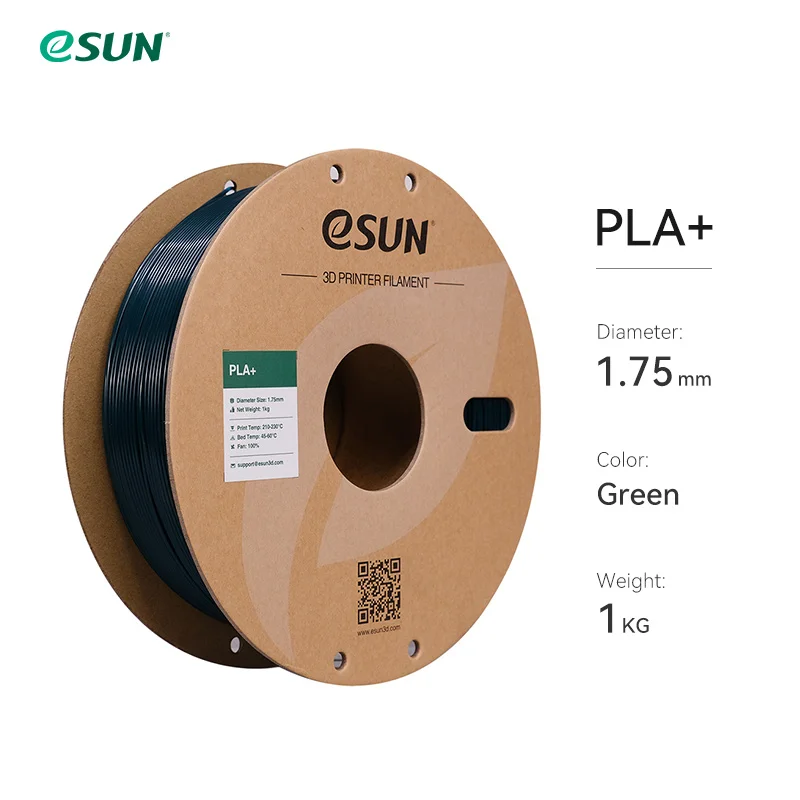 eSUN 3D-printerfilament PLA+ 1,75 mm Dimensionale nauwkeurigheid +/- 0,03 mm 1 kg (2,2 LBS) Spoel 3D-printmateriaal voor 3D-printers
