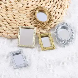 1/12 Dollhouse Miniature Frame Accessories Furniture Miniature Mirror Wall Room Mirror Doll House Mirror