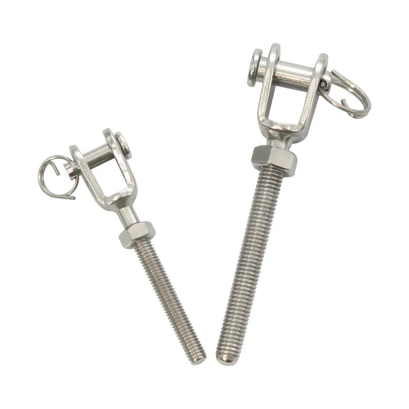 4PCS Stainless Steel 304 M5 M6 M8 M10 M12 M14 Jaw Open Bolt Nut Adjust Turnbuckle Rigging Screw Rowing for Rope Cable Tension