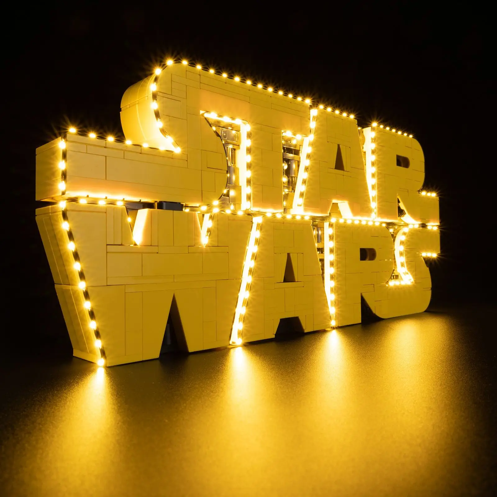 Space War Logo 3D Puzzle - Yellow and Black Interlocking Toy Set - Adult Christmas Birthday and Gift