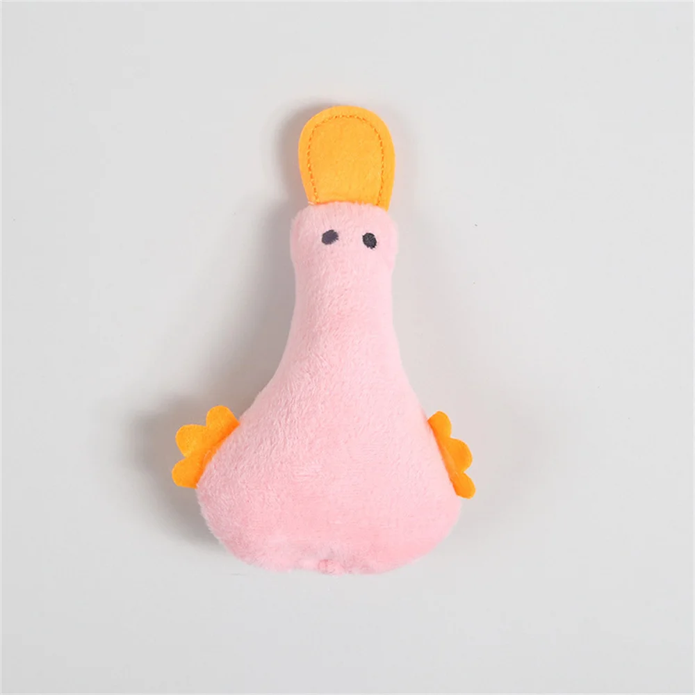 Pet Duck Toy Sound Paper Included Multiple Colors With Catnip Feel Comfortable Pet Plush Toy Catnip Smooth Plush Pet Toy Toy 10g