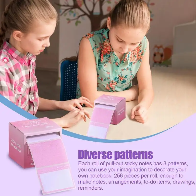 Plakbriefjes Schattige Schrijfnotities Papier 256 Vellen Uittrekbaar Type Kleine Notitieblokken Plakband Voor Het Schilderen Van Berichthelper