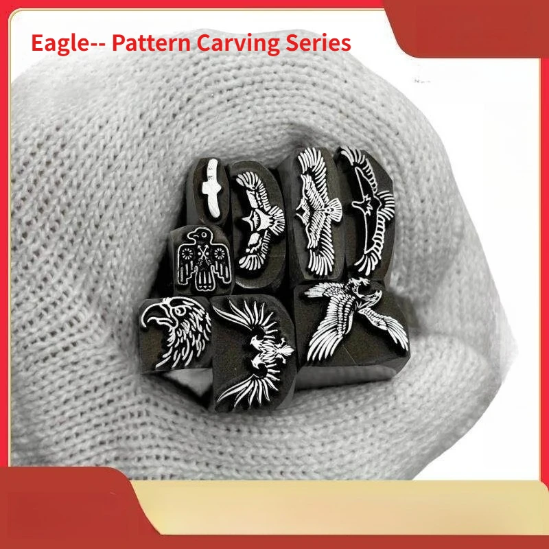 

Eagle Pattern Steel Stamp Chisel Set, Hand Punch Engraving Tools for Gold Silver Bangle Hand Stamping Jewelry Making