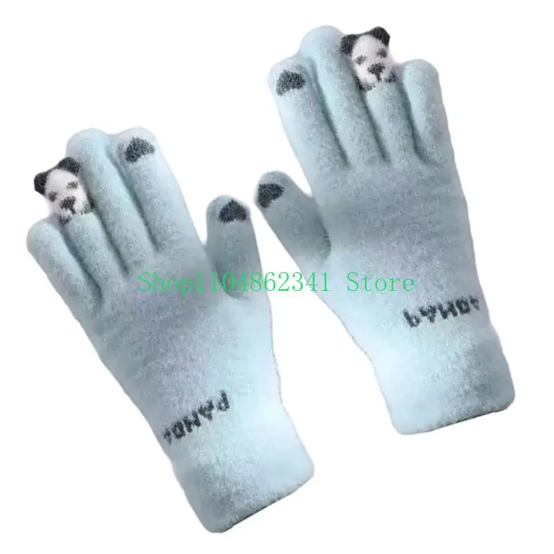 

652F Winter Knitted Gloves Fashionable Design Warm Comfortable Elastic Short Gloves Handwear for Daily Wear Gifting Essential