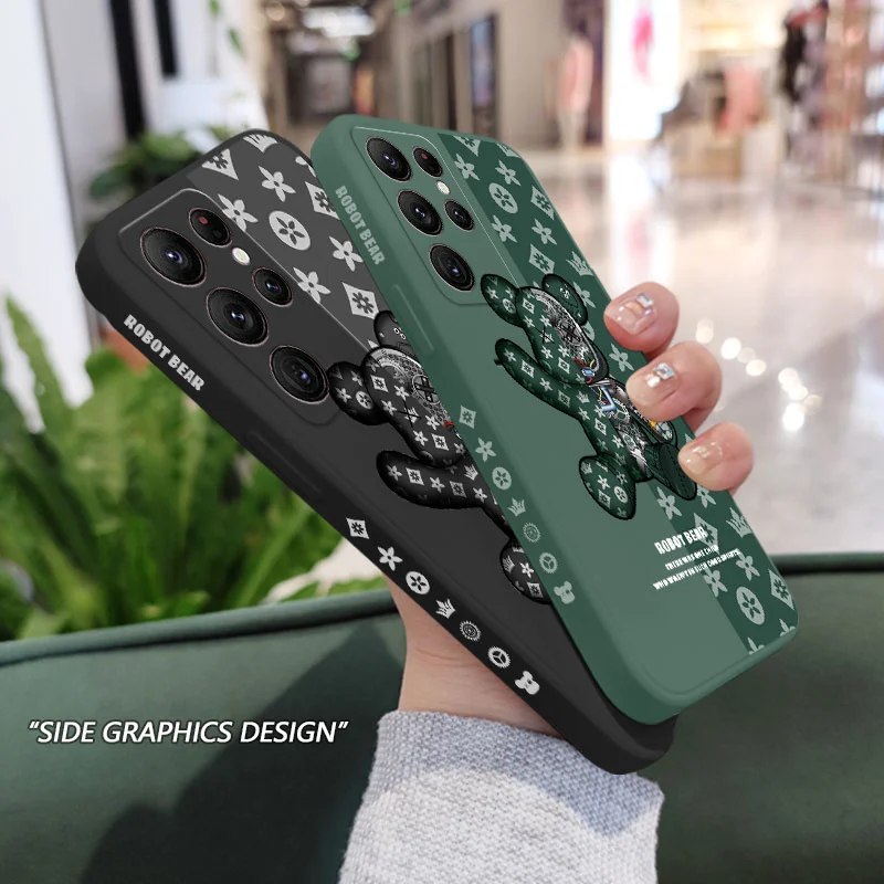 Mechanical Bear Phone Case For Samsung Galaxy S25 S24 S23 S22 S21 S20 S10 S10E Ultra Plus FE Note 20 Ultra Plus Cover - náhled 2
