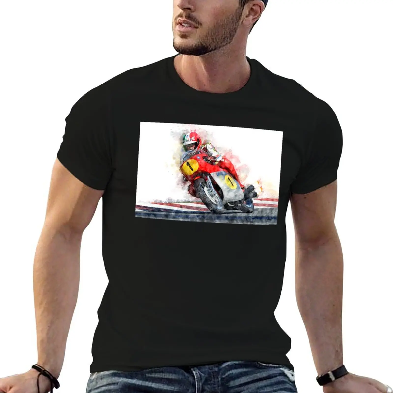 

Giacomo Agostini T-Shirt graphics oversize t-shirts man funny shirt cotton customs design your own workout shirts for men