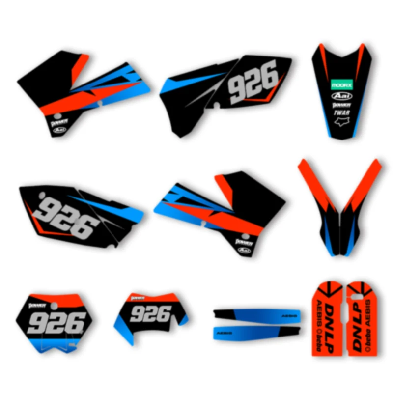 

DSMTECH Motorcycle Graphics MX Stickers For KTM SX SXF 2005 2006 2007 EXC XCW 2005 2006 2007 Motorcross Accessories 003