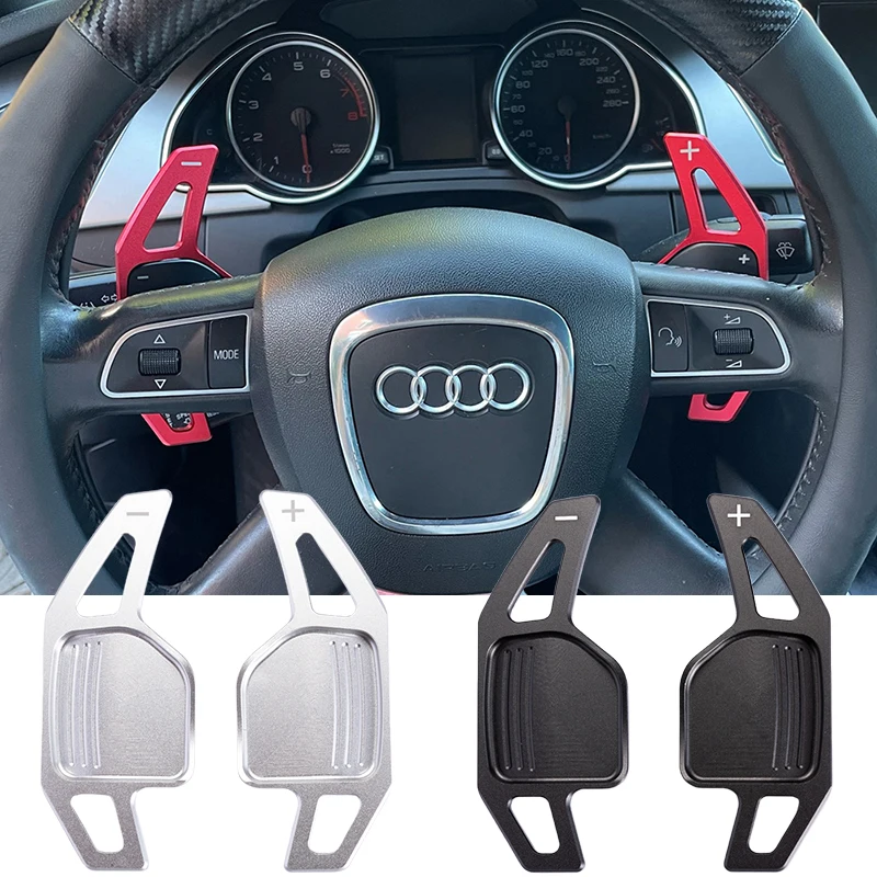 

Aluminum Steering Wheel Paddle Shifter Extension For Audi A4 B8 A3 8P S3 A5 A6 S6 C6 Q5 A8 R8 TTS MK2 8J Avant DSG Car Styling