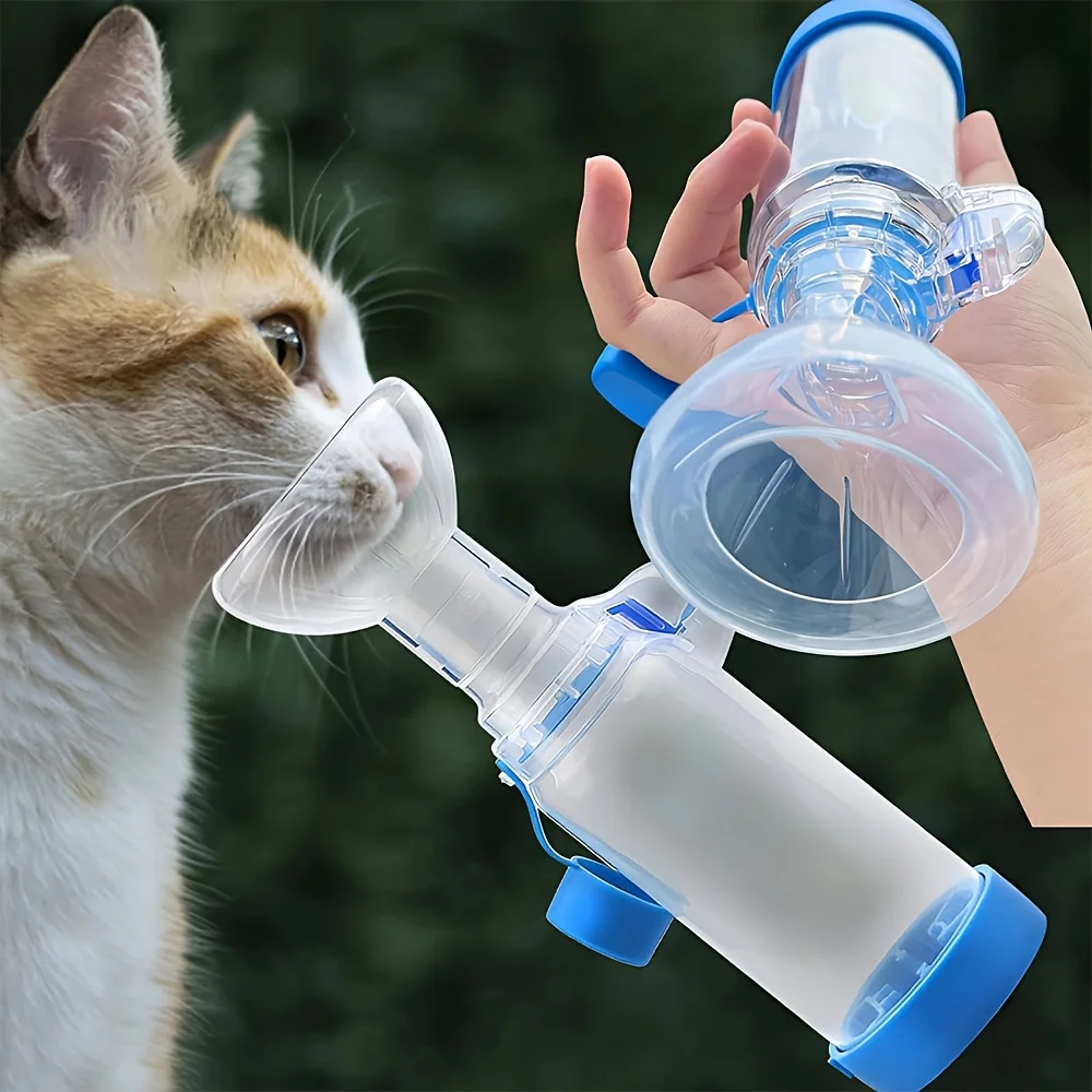 Mascarilla Nebulizadora Ajustable para Mascotas, Espaciador de Aerosol de Gran Capacidad, Cuidado Respiratorio para Mascotas
