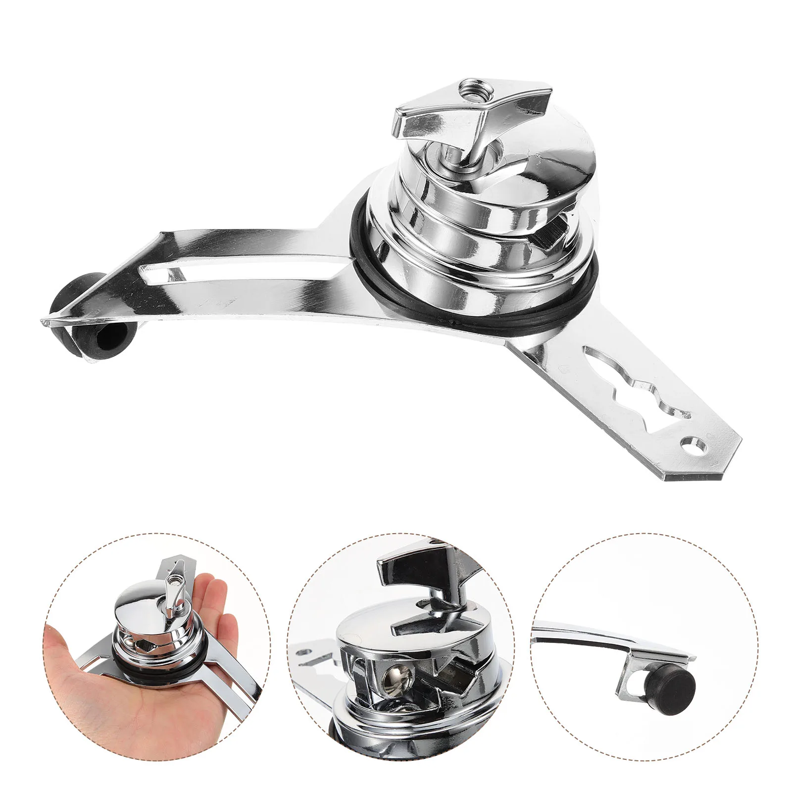 

10 Inch Ear Drum Hanger Tom Suspension Rim Mount Silver Color Durable Metal Easy Installation Practical Accessories For Drums