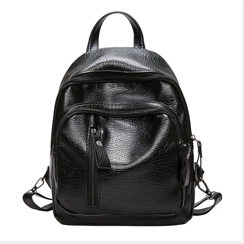 High Quality Waterproof Travel Women Backpack PU Leather Shoulder Bag Anti-theft