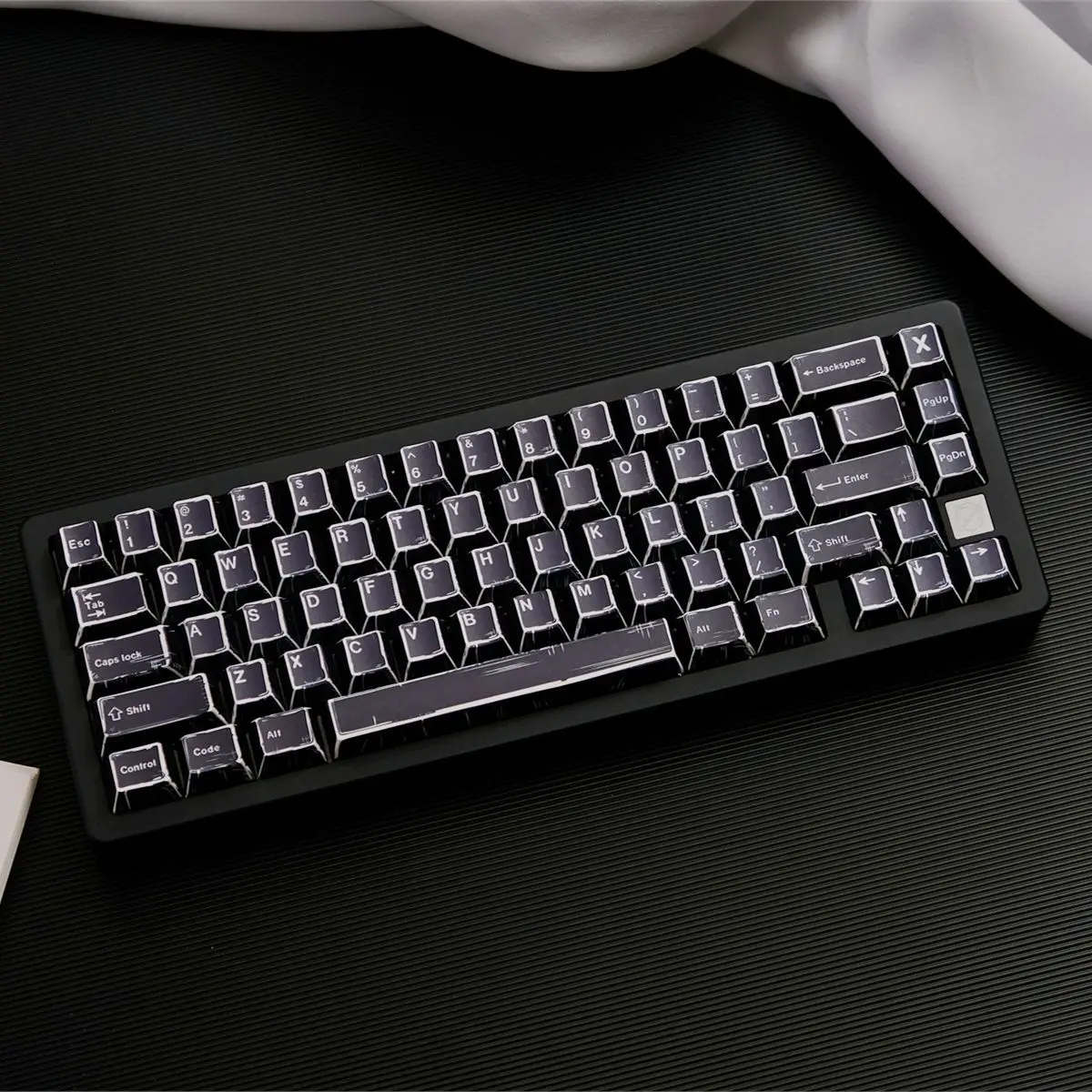 151 Key Comic Black 5 Sides Custom Keycap Dye Sublimation PBT Keycaps Cherry Profile for Cherry MX Switches Mechanical Keyboard