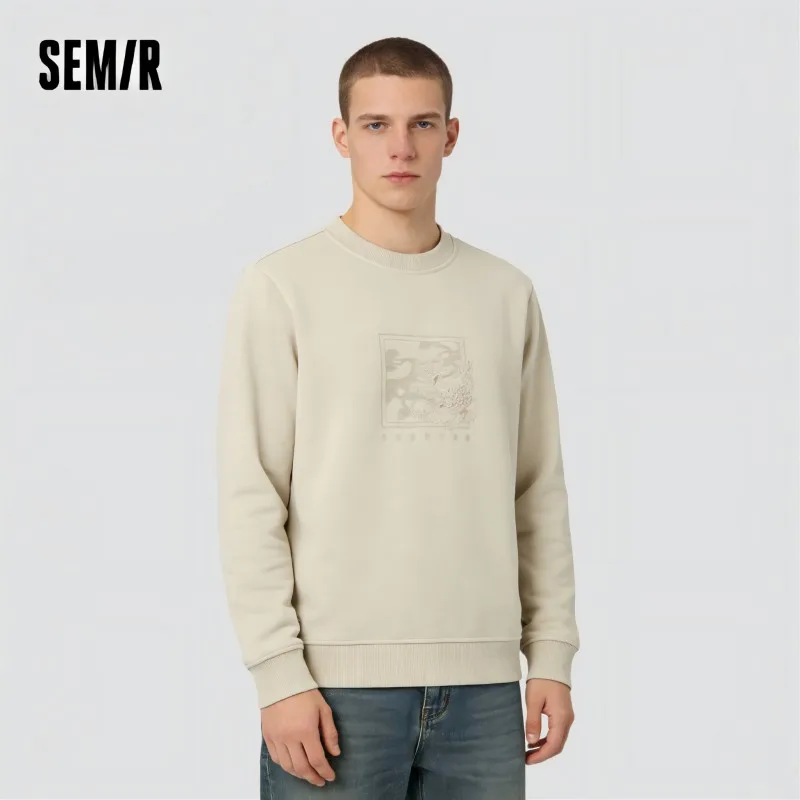 Semir Pullover Sweatshirt Men 2025 New Spring Couple's Outfits Chinese Style Embroidery New Year Couple's Costume