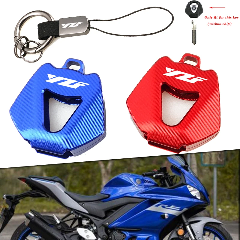 NEW For Yamaha YZFR1 YZFR3 YZFR6 YZFR7 YZFR15 YZF R1 R3 R6 R7 R15Motorcycle Accessories Key Cover Case Shell Keychain Key Holder