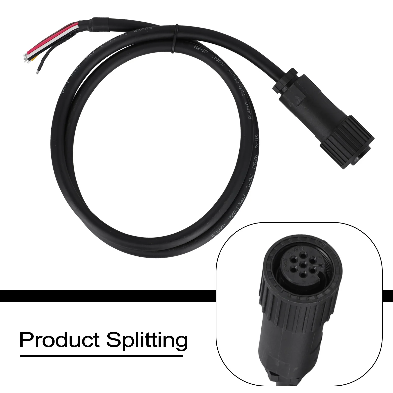 R900021267 DB97007061 7 Pin Proportional Valve Connector With 1m Cable For Rexroth For Moog For For Parker For Atos Hydraulic So