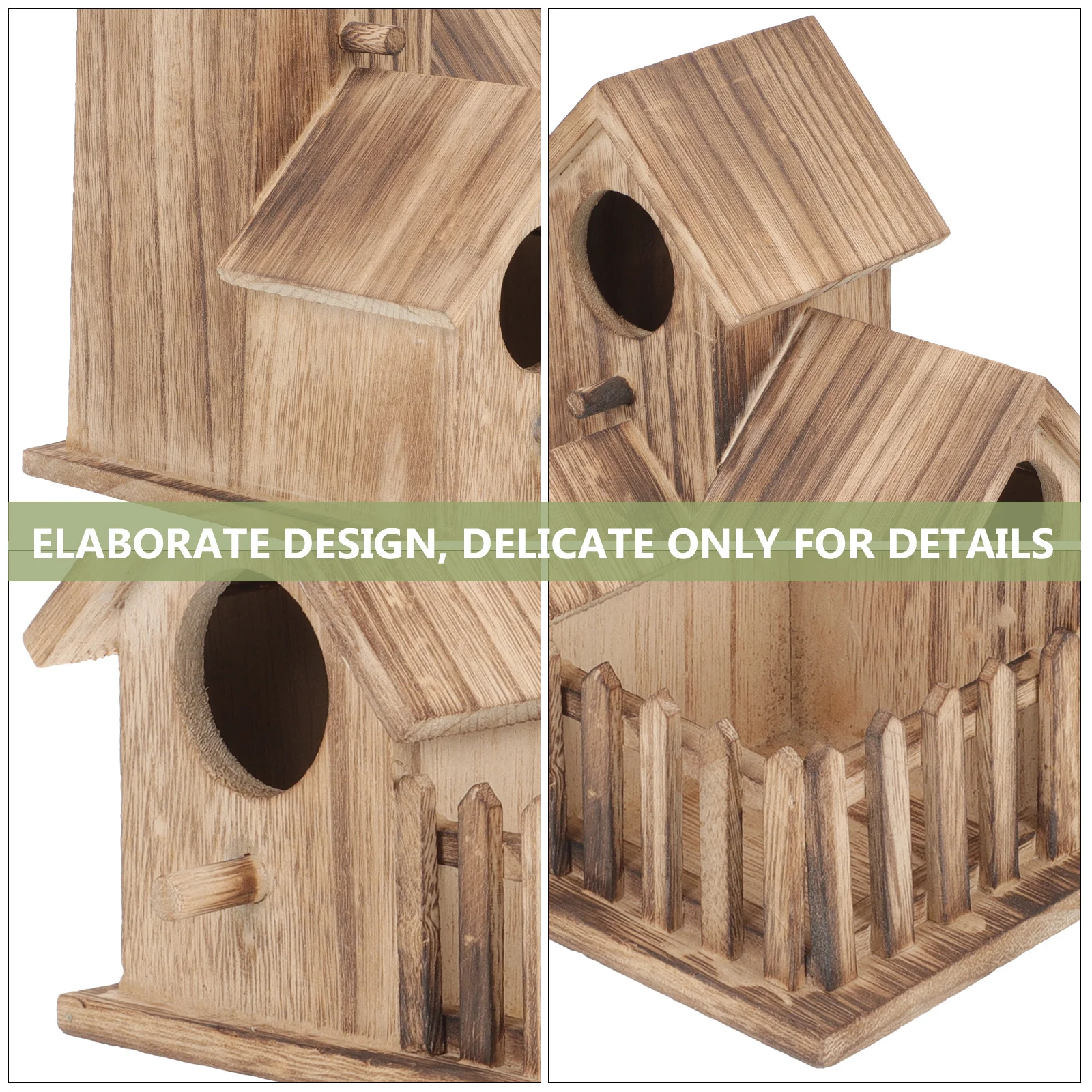 

Nesting Cottage Wooden Unfinished Diy Pet Bird For Parakeet Sparrow Finch Breeding Outdoor Garden Wood Bird Breed Cottage